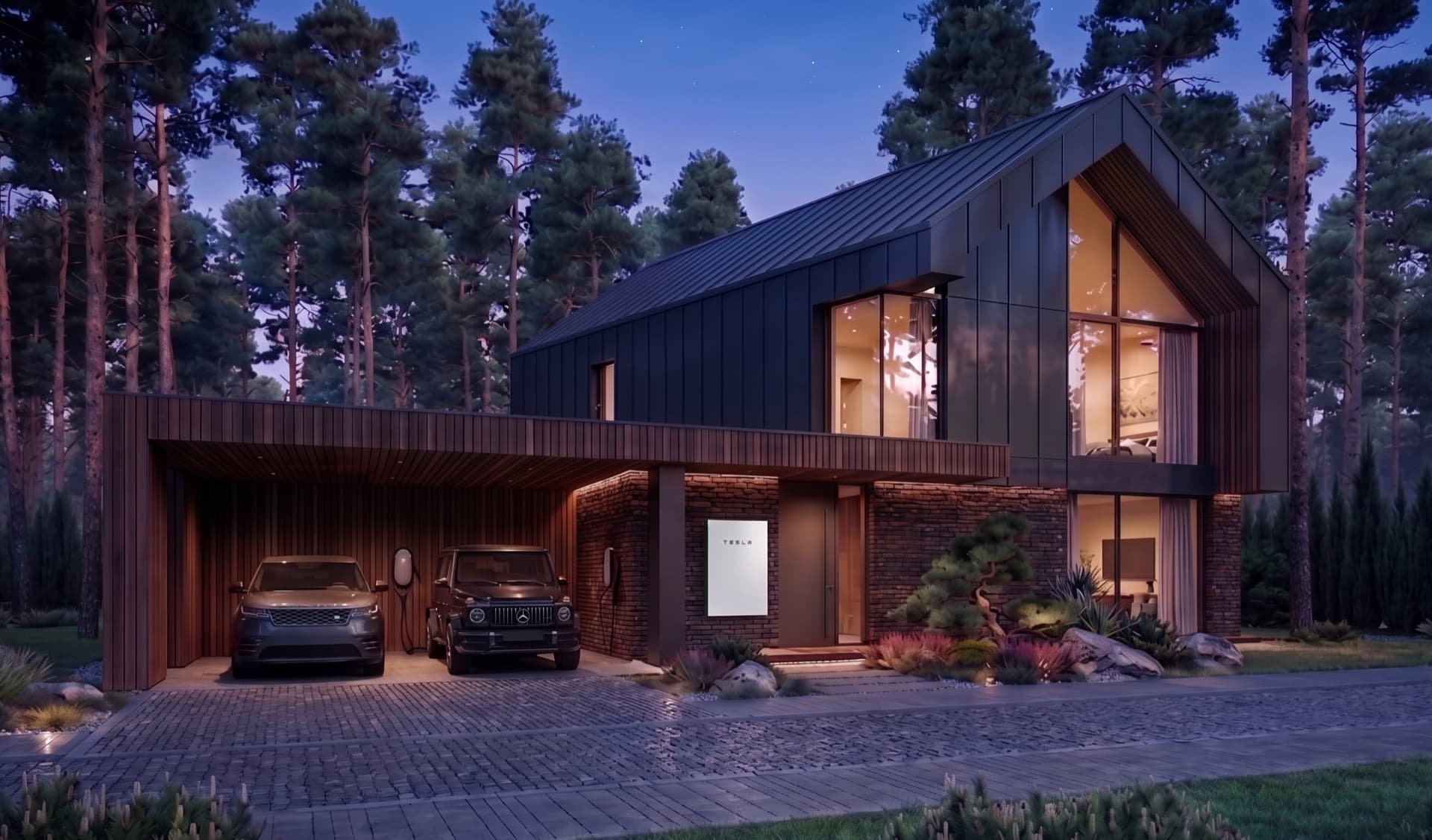 Home hero - Tesla Powerwall house